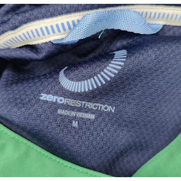 Zero Restriction Tyson Hoodie Mens Medium Performance Green Blue Long Sleeve - Picture 3 of 4